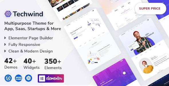 Techwind v1.0.1 – Multipurpose Landing Page WordPress Theme