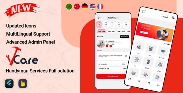 VCare v1.2.0 – Handyman Home Services Complete Solution