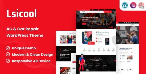 Lsicool v1.1 – AC & Car Repair WordPress Theme