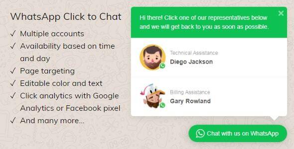 WhatsApp Click to Chat Plugin for WordPress v2.2.12