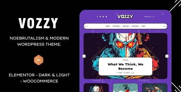 Vozzy v1.02 – Modern & Neobrutalism WordPress Theme