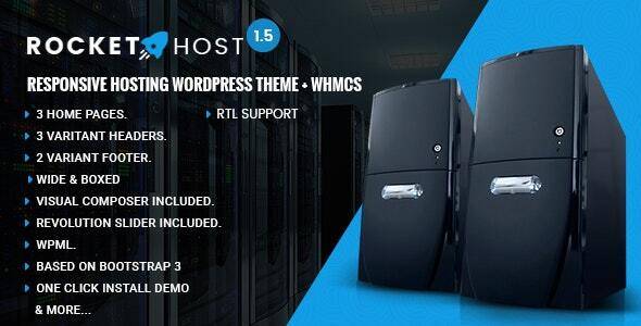 RocketHost v1.1.2 – Responsive Hosting WordPress Theme + WHMCS