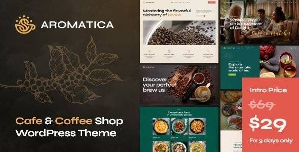 Aromatica v1.0 – Cafe & Coffee Shop WordPress Theme