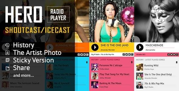 Hero v4.4.2 – Shoutcast and Icecast Radio Player