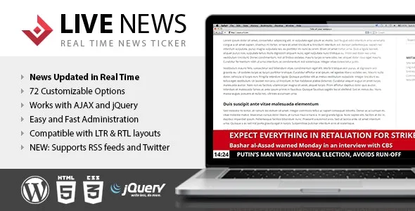 Live News v2.18 – Real Time News Ticker