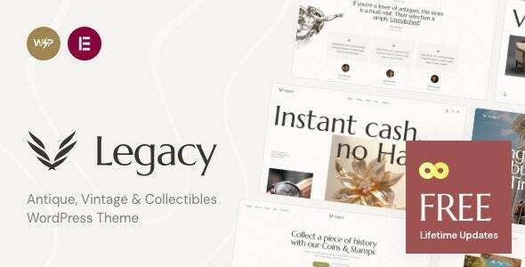 Legacy v1.0 – Antique, Vintage & Collectibles WordPress Theme