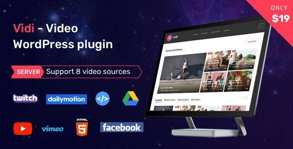 Vidi v1.3.1 – Video WordPress Plugin