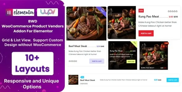 BWD WooCommerce Product Vendors Addon For Elementor v1.0