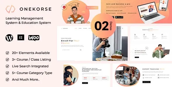 Onekorse v1.0.2 – LMS Education Theme