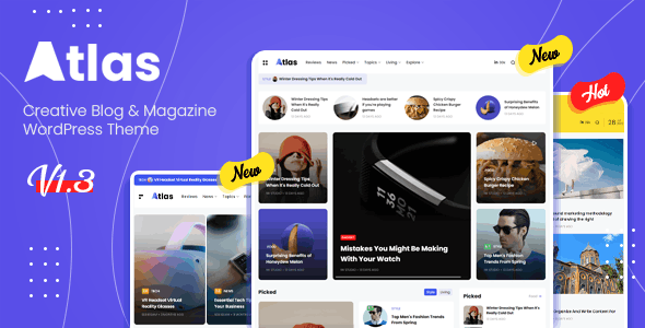 Atlas v1.5.1 – Creative Blog & News WordPress Theme