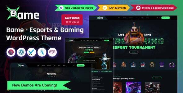 Bame v1.0 – eSports and Gaming WordPress Theme